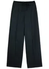 Vince Straight-leg Satin Trousers In Mid Navy