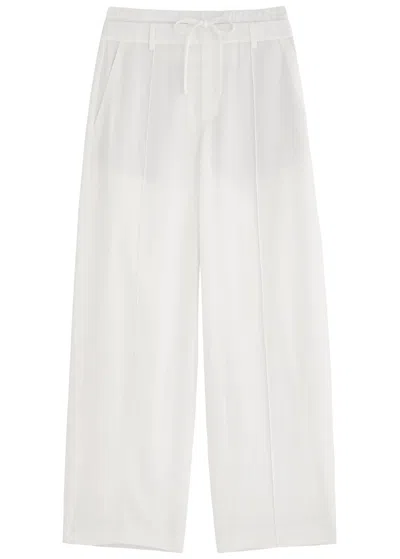 Vince Straight-leg Woven Trousers In Off White