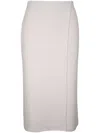 Vince Straight Midi Skirt In Neutrals