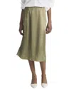 Vince Crushed Satin Straight Midi Skirt