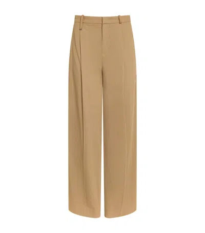 Vince Straight Tailored Trousers In Gold
