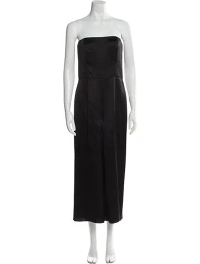 Pre-owned Vince Strapless Jumpsuit In Black
