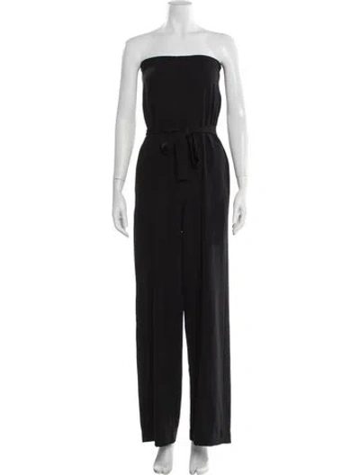 Pre-owned Vince Strapless Jumpsuit In Black
