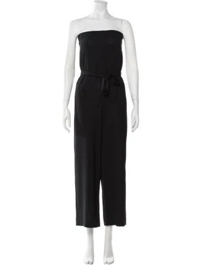 Pre-owned Vince Strapless Jumpsuit In Black