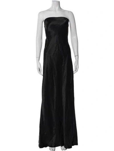 Pre-owned Vince Strapless Long Dress W/ Tags In Black