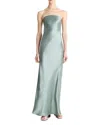 Vince Strapless Maxi Dress Clay Sage In Green