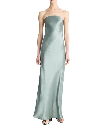 Vince Strapless Maxi Dress In Green