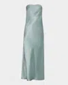 Vince Strapless Maxi Dress Clay Sage In Green