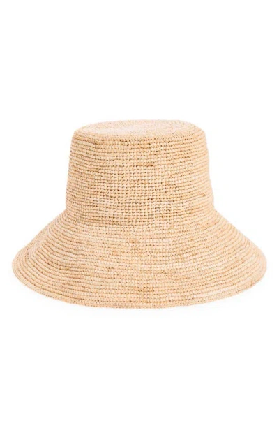 Vince Straw Bucket Hat In Natural