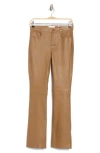Vince Stretch Bootcut Leather Pants In Cedarwood