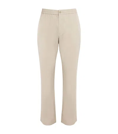 Vince Stretch-cotton Beach Trousers In Neutral