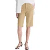 Vince Stretch Cotton Bermuda Chino Shorts In Desert