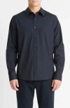 Vince Stretch Cotton Blend Button-up Shirt In Coastal