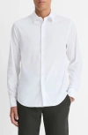Vince Stretch Cotton Blend Button-up Shirt In White