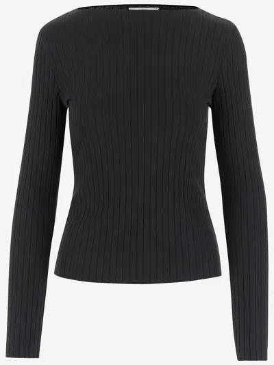 VINCE STRETCH COTTON BLEND SWEATER
