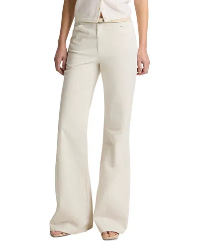 Vince Stretch Cotton Flare Pants In White