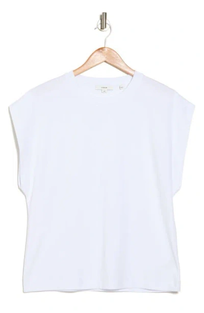 Vince Stretch Cotton Muscle Tee In Bone