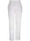 Vince Stretch-cotton Pants In White