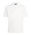 Vince Stretch-cotton Variegated Polo Shirt In White