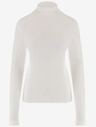 Vince Stretch Modal Turtle Neck In White