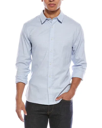 Vince Stretch Oxford Shirt In Blue