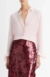 Vince Stretch Silk Blouse In Ballet