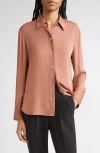 Vince Stretch Silk Button-up Shirt
