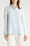 Vince Stretch Silk Button-up Shirt In Multi