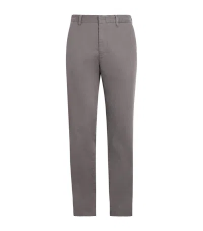 Vince Stretch-cotton Owen Chinos In Gray