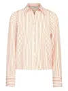 Vince Coast Striped Tencel Lyocell-blend Poplin Shirt In Multi