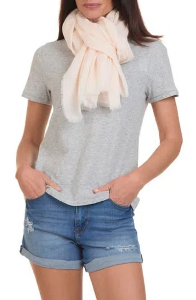 Vince Stripe Cotton Gauze Scarf In Red