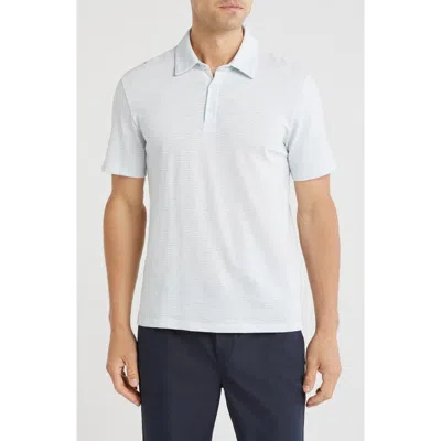 Vince Stripe Cotton Slub Polo In Neutral