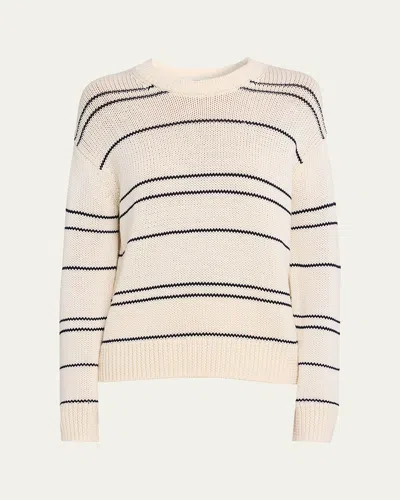 VINCE STRIPE CREWNECK SWEATER