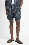 Vince Stripe Hemp Beach Shorts In Coastal