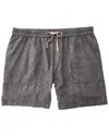 Vince Stripe Hemp Short In Gray