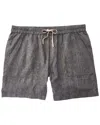 Vince Stripe Hemp Short In Gray