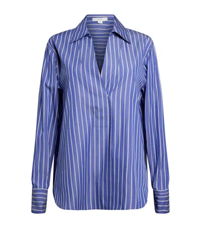 VINCE STRIPE POPOVER SHIRT