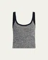 Vince Textured Microstripe Sweater In Black