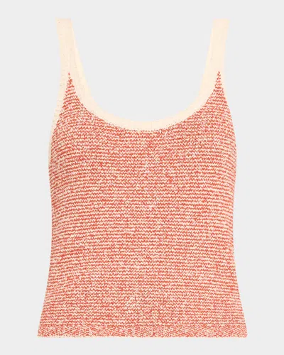 VINCE STRIPE SCOOP-NECK TANK TOP