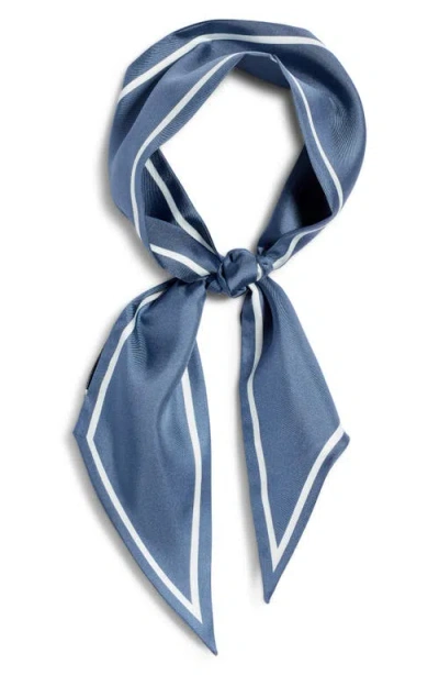 Vince Silk Ribbon Scarf In Blue