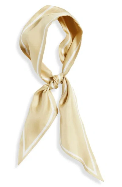 Vince Stripe Silk Scarf In Neutral
