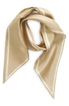 Vince Stripe Silk Twilly Scarf In White/ Oak Bell