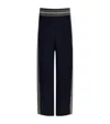 Vince Mid-rise Stripe Pull-on Pants In Blue