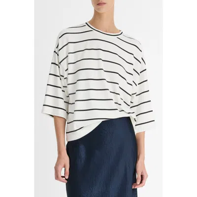 VINCE VINCE STRIPE WIDE SLEEVE KNIT TOP