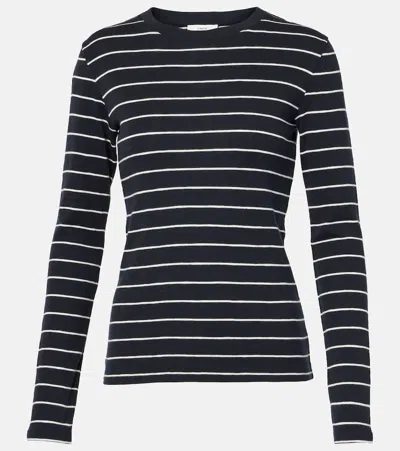 Vince Striped Cotton-blend Top In White