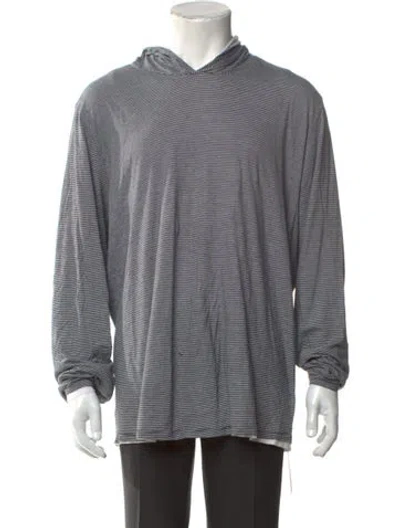 Pre-owned Vince Striped Crew Neck Hoodie In Multi