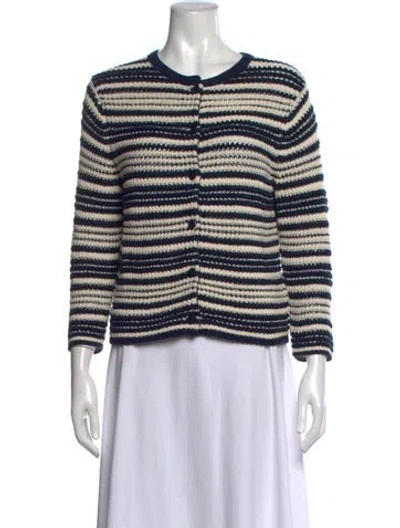Pre-owned Vince Striped Crew Neck Sweater In Multicolor