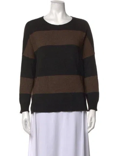 Pre-owned Vince Striped Crew Neck Sweater In Neutrals