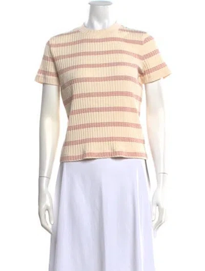 Pre-owned Vince Striped Crew Neck Sweater W/ Tags In Neutrals