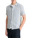 Vince Men's Striped Knit Button-down Shirt